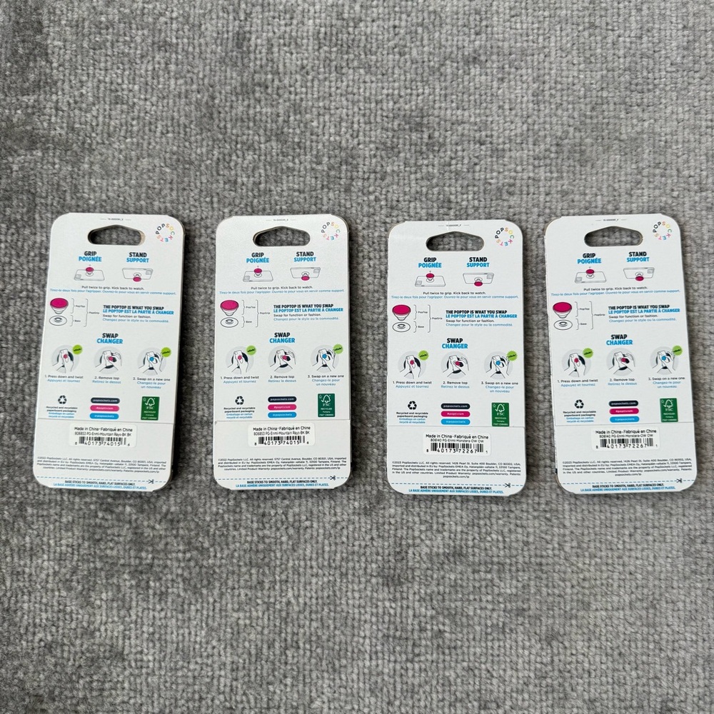 PopSockets Lot of 4 New Sealed Phone Grips Enamel Pop Sockets - Picture 4 of 4